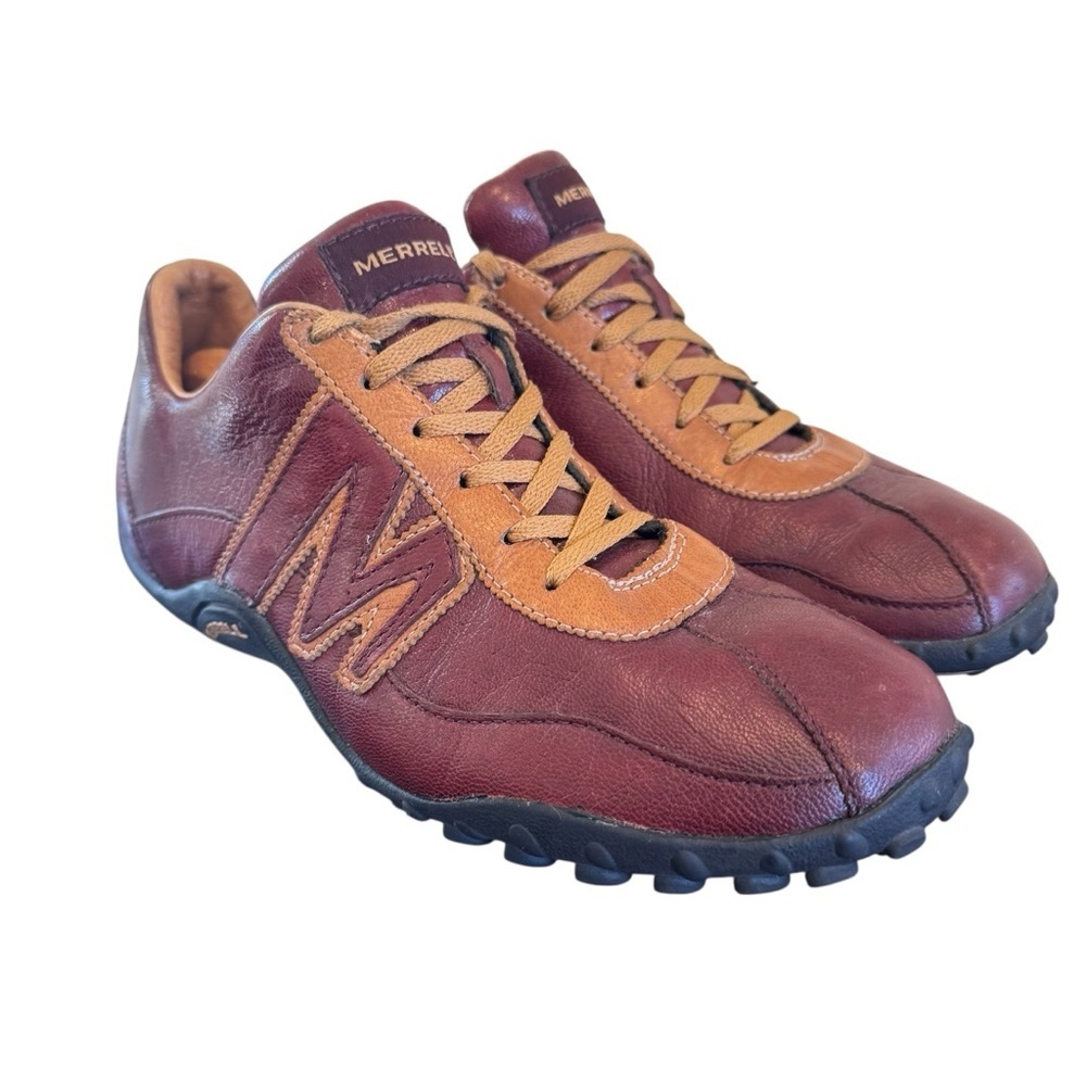 Merrell Sprint Blast leather shoes Merrell Mens Burgundy Tan Athletic Shoes 8